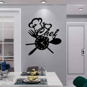 chef kitchen metal wall clock 108499.jpg