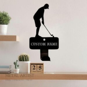 custom golf sign key holder personalized name key rack 219539.jpg
