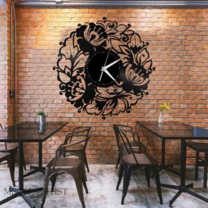 flowers vinyl wall clock metal wall clock 273338.jpg